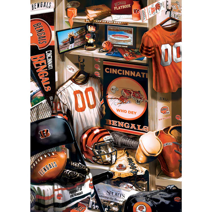 Cincinnati Bengals - Locker Room 500 Piece Jigsaw Puzzle by Masterpieces