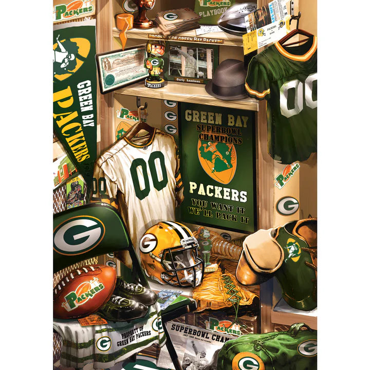 Green Bay Packers - Locker Room 500 Piece Jigsaw Puzzle by Masterpieces