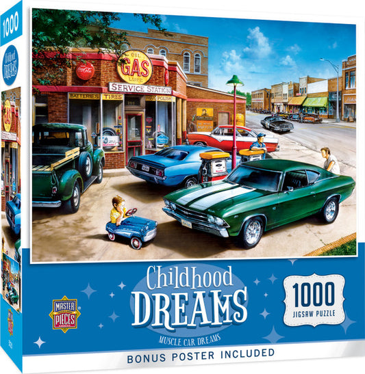 Childhood Dreams - Muscle Car Dreams 1000 Piece Jigsaw Puzzle by Masterpieces