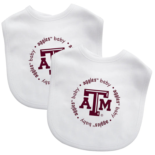Texas A&M Aggies - Embroidered Baby Bibs 2-Pack by Baby Fanatic