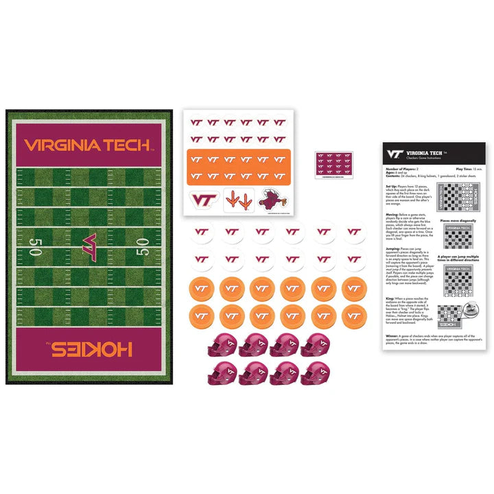 Virginia Tech Hokies Checkers Board Game by Masterpieces