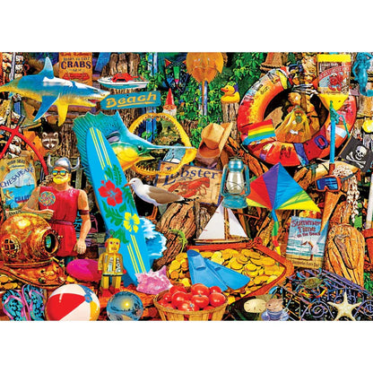 Flashbacks - Beach Time Flea Market 1000 Piece Jigsaw Puzzle by Masterpieces