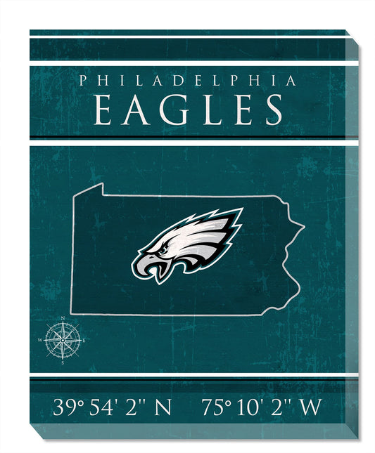 Philadelphia Eagles 16" x 20" Canvas Sign by Fan Creations