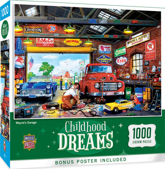 Childhood Dreams - Wayne's Garage 1000 Piece Puzzle by Masterpieces