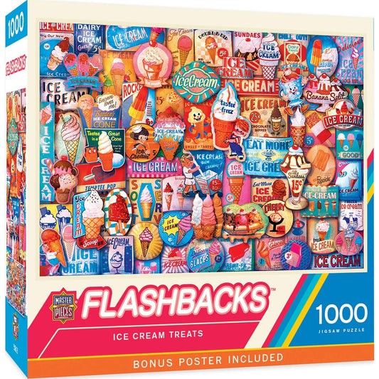 Flashbacks - Ice Cream Treats 1000 Piece Jigsaw Puzzle by Masterpieces