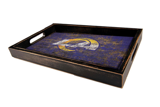 Los Angeles Rams Distressed Logo Serving Tray by Fan Creations