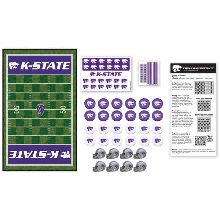 Kansas State Wildcats Checkers Board Game by Masterpieces