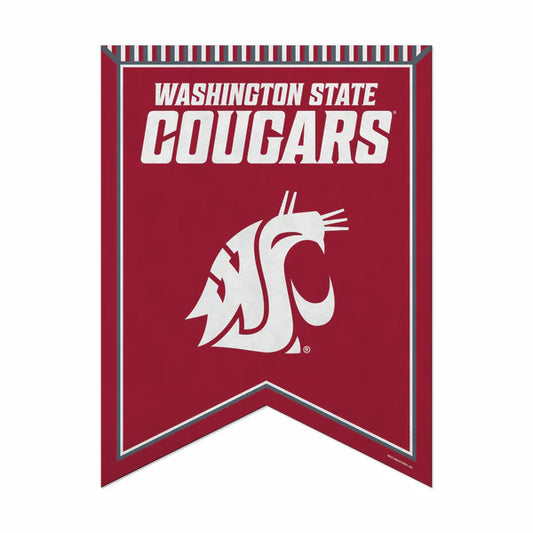 Washington State Cougars 18"x24" felt NCAA pennant with bold graphics and durable team-colored felt.