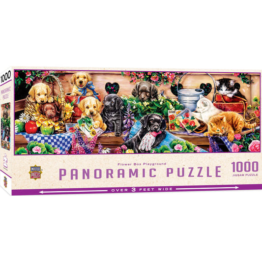 Flower Box Playground 1000 Piece Panormic Jigsaw Puzzle by Masterpieces