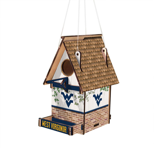 West Virginia Mountaineers Wood Birdhouse by Fan Creations