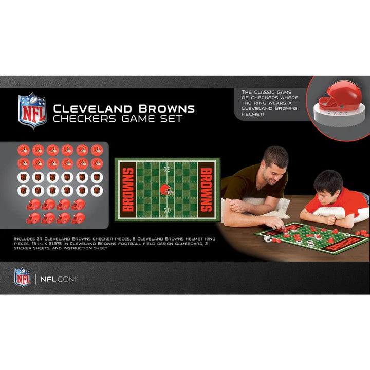 Cleveland Browns Checkers Board Game by Masterpieces