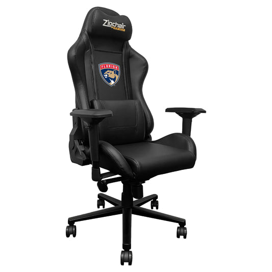 Florida Panthers Xpression Pro gaming chair with aluminum base, 4D arms, magnetic pillows