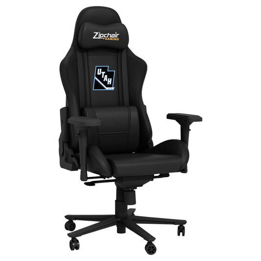 Utah Mammoth Xpression Pro gaming chair with aluminum base, 4D adjustable arms, magnetic memory foam pillows