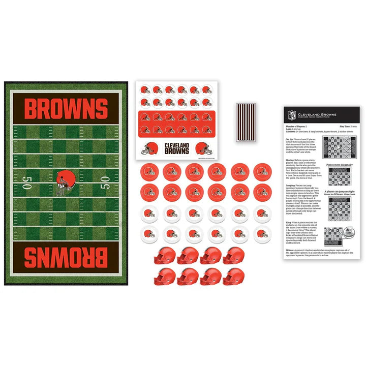 Cleveland Browns Checkers Board Game by Masterpieces