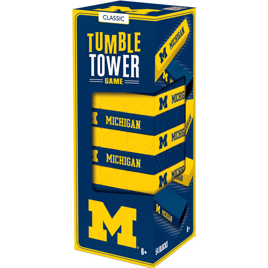 Michigan Wolverines Wood Tumble Tower Game by Masterpieces