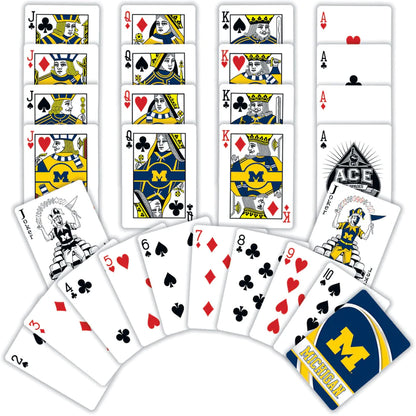 Michigan Wolverines Playing Cards - 54 Card Deck by Masterpieces