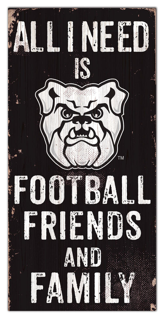 Butler Bulldogs 6" x 12" Football Friends and Family Distressed Sign by Fan Creations