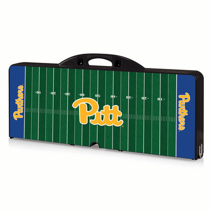 Pittsburgh {Pitt} Panthers Field Design Portable Camping / Picnic / Tailgating Folding Table with Seats by Picnic Time