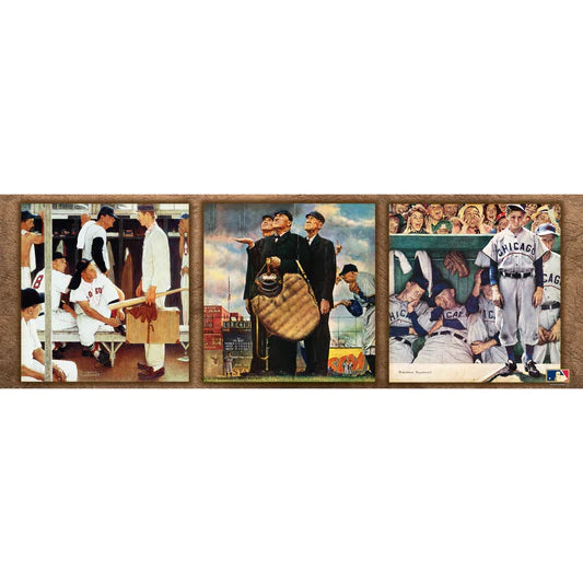 Saturday Evening Post - Baseball Collection 1000 Piece Panoramic Jigsaw Puzzle by Masterpieces