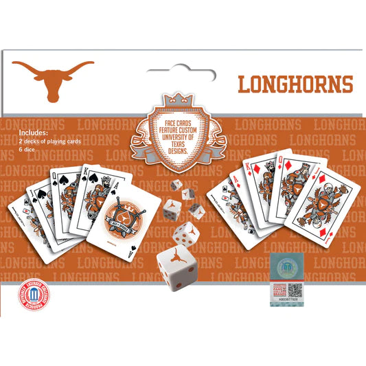 Texas Longhorns - 2-Pack Playing Cards & Dice Set by Masterpieces