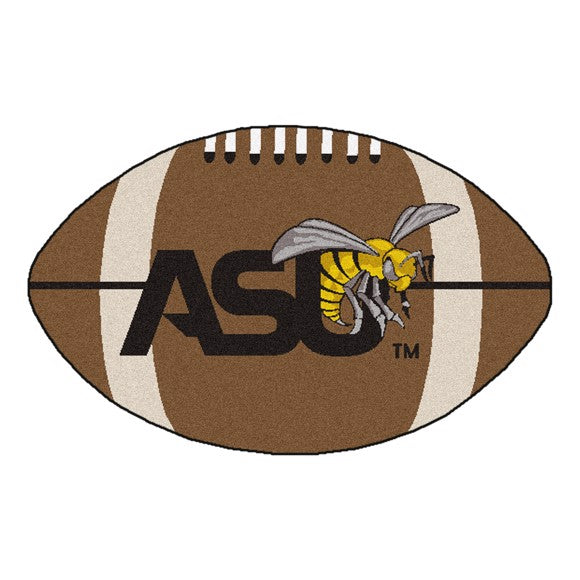 Alabama State Hornets NCAA Football Mat - 20.5"x32", 100% Nylon Face, Recycled vinyl backing, Non-skid, Machine washable, Officially Licensed