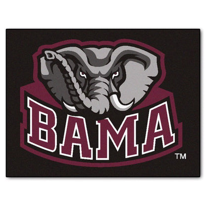 Alabama Crimson Tide NCAA All Star Rug, 33.75"x42.5", vibrant chromojet-printed colors, 100% nylon, non-skid backing. Machine washable. Officially licensed. Made by Fanmats.