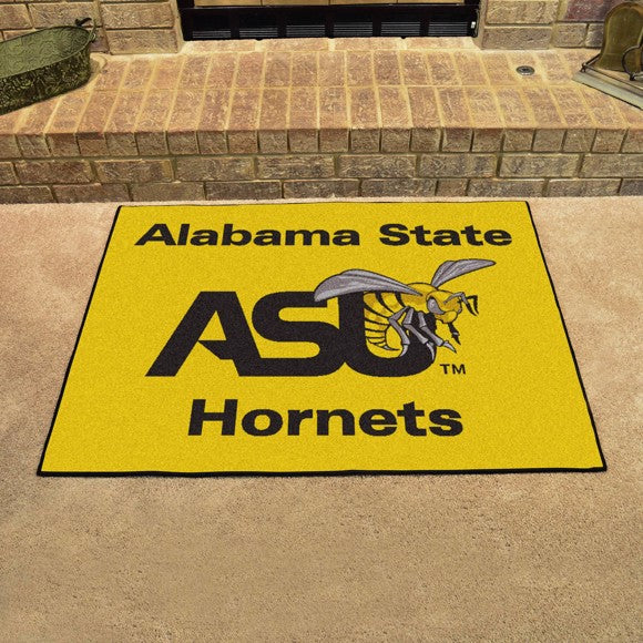 Alabama State Hornets All Star Rug - 33.75"x42.5", Vibrant team colors, Non-skid backing, Machine washable, Officially Licensed