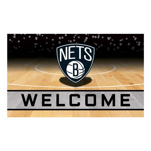 Brooklyn Nets Crumb Rubber Door Mat by Fanmats