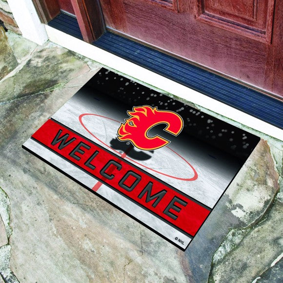 Calgary Flames Crumb Rubber Door Mat by Fanmats
