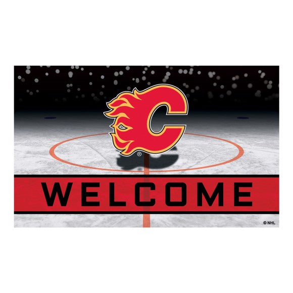 Calgary Flames Crumb Rubber Door Mat by Fanmats