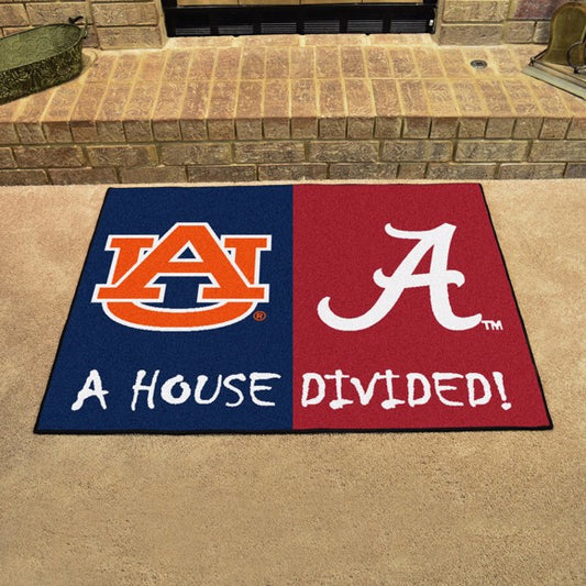 House Divided - Alabama Crimson Tide  / Auburn Tigers Mat / Rug by Fanmats