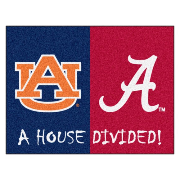 House Divided - Alabama Crimson Tide  / Auburn Tigers Mat / Rug by Fanmats