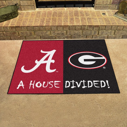 House Divided - Alabama Crimson Tide / Georgia Bulldogs Mat / Rug by Fanmats