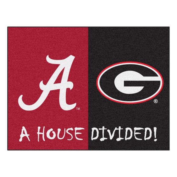 House Divided - Alabama Crimson Tide / Georgia Bulldogs Mat / Rug by Fanmats