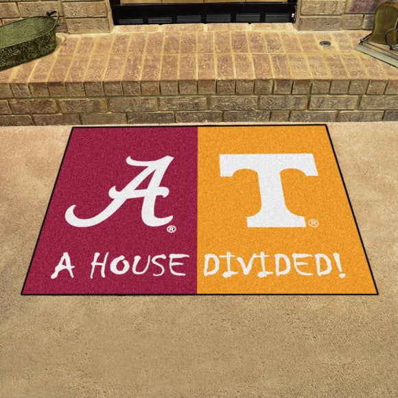 House Divided - Alabama Crimson Tide / Tennessee Volunteers Mat / Rug by Fanmats