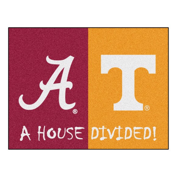 House Divided - Alabama Crimson Tide / Tennessee Volunteers Mat / Rug by Fanmats