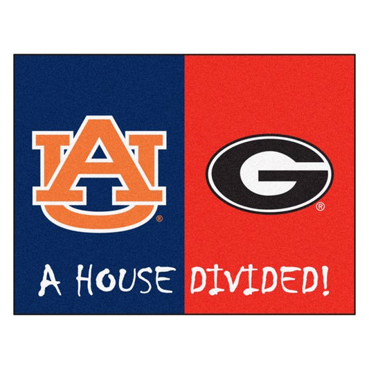 House Divided - Auburn Tigers / Georgia Bulldogs Mat / Rug by Fanmats