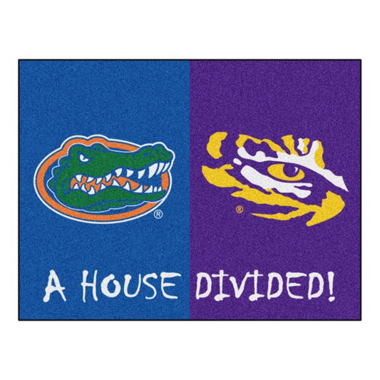 House Divided - Florida Gators / LSU Tigers Mat / Rug  by Fanmats