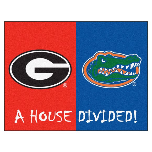 House Divided - Georgia Bulldogs / Florida Gators Mat / Rug by Fanmats