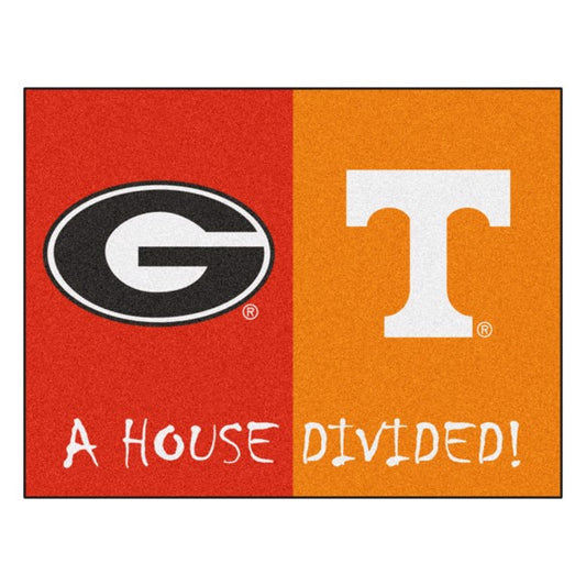 House Divided - Georgia Bulldogs / Tennessee Volunteers Mat/ Rug by Fanmats