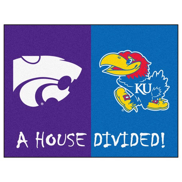 House Divided - Kansas Jayhawks / Kansas State Wildcats Mat / Rug by Fanmats