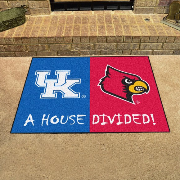 House Divided - Kentucky Wildcats / Louisville Cardinals Mat / Rug by Fan Mats