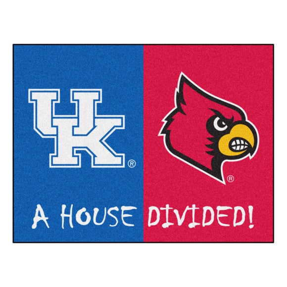 House Divided - Kentucky Wildcats / Louisville Cardinals Mat / Rug by Fan Mats