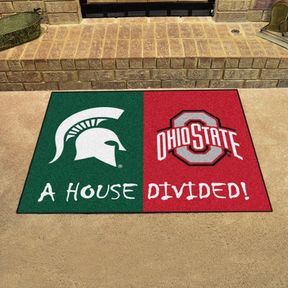 House Divided - Michigan State Spartans / Ohio State Buckeyes Mat / Rug by Fanmats