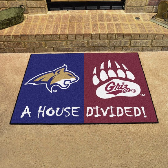 House Divided - Montana Grizzlies / Montana State Bobcats Mat / Rug by Fanmats