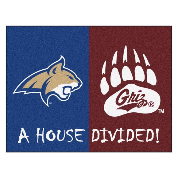 House Divided - Montana Grizzlies / Montana State Bobcats Mat / Rug by Fanmats