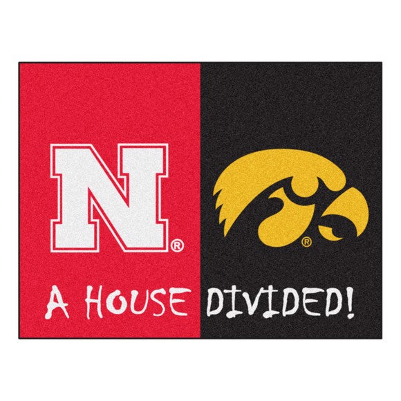 House Divided - Nebraska Cornhuskers / Iowa Hawkeyes Mat / Rug by Fanmats