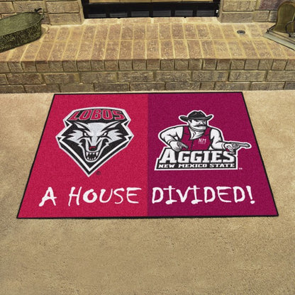 House Divided - New Mexico Lobos / New Mexico State Aggies Mat/ Rug by Fanmats