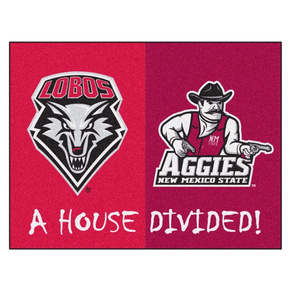 House Divided - New Mexico Lobos / New Mexico State Aggies Mat/ Rug by Fanmats
