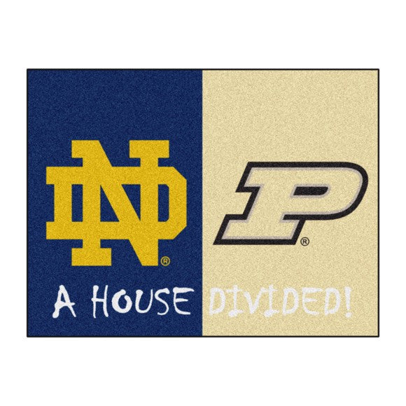 House Divided - Notre Dame Fighting Irish / Purdue Boilermakers Mat/ Rug by Fanmats